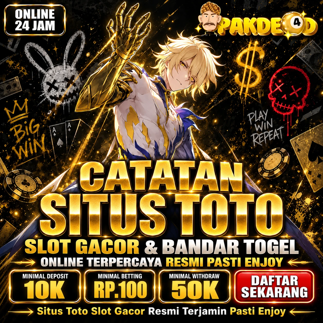 PAKDE4D: Catatan Situs Toto Slot Gacor & Bandar Togel Online Terpercaya Resmi Pasti Enjoy